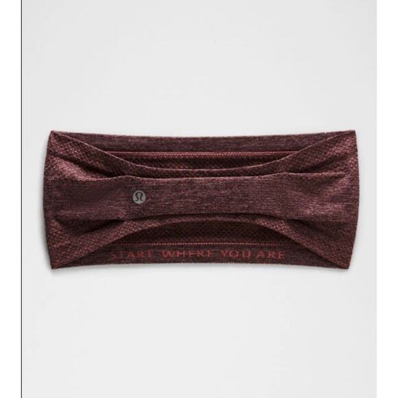 Lululemon Metal Vent Tech Seamless Wide Headband Deco Pink/Goodnight Plum - Picture 1 of 10